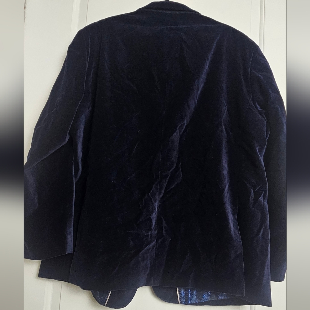 Linea Uomo Men's Velvet Blazer Size 48 Suit Jacket Coat - Picture 8 of 13